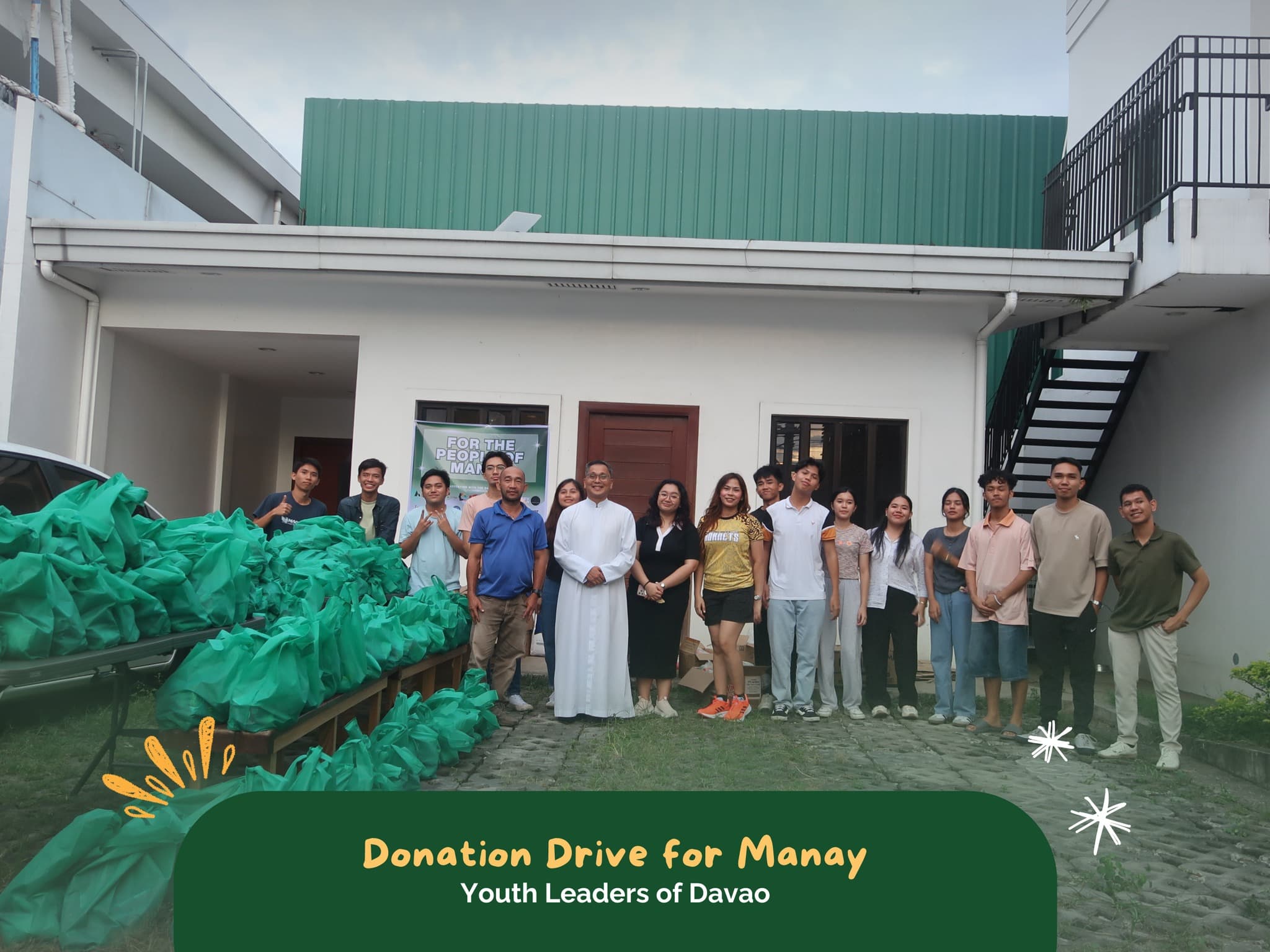 Volunteers and team preparing for the mission